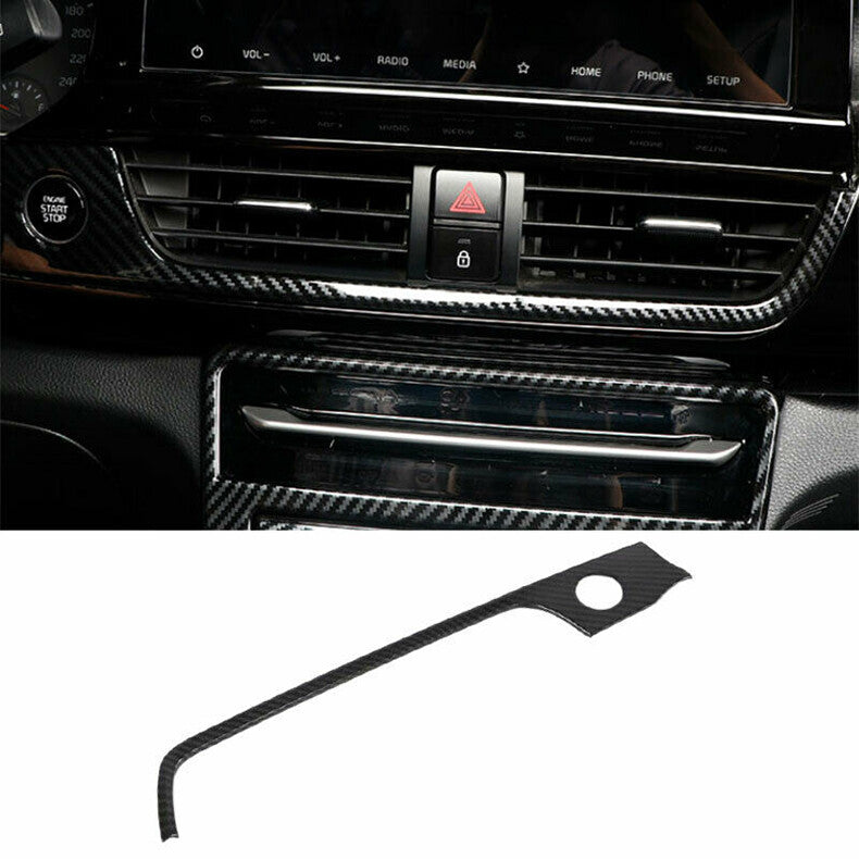 for Kia Seltos 2020-2023 Carbon Fiber Central Control Outlet Air Vent cover trim