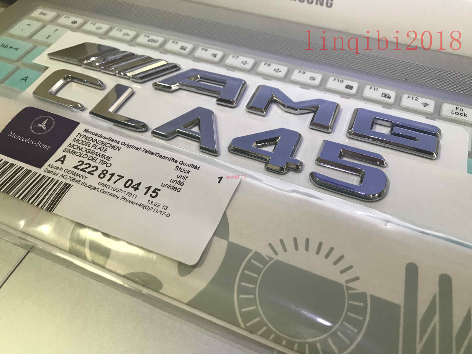 2018  CLA45 + AMG Rear Trunk Emblem Decal Badge FOR AMG CLA45