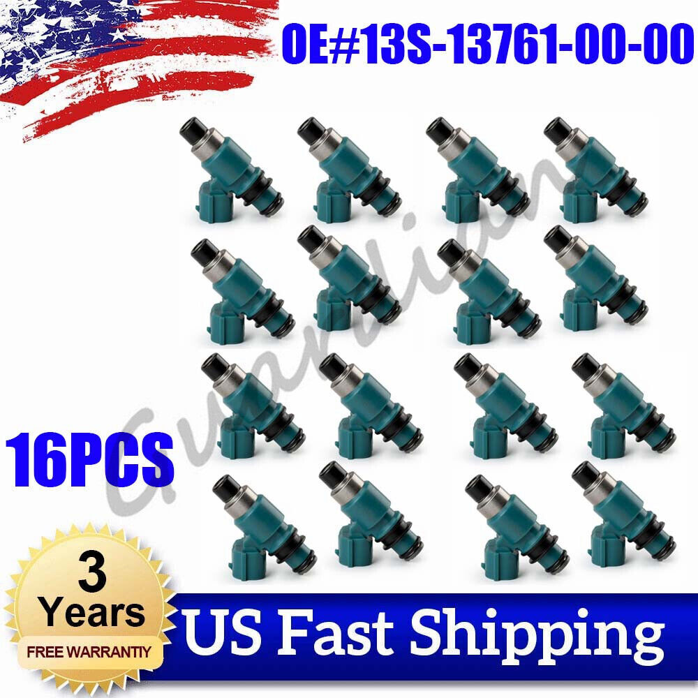 16PCS Fuel Injector 13S-13761-00-00 for YAMAHA YZF R6 2008-2016 2009 2010 2011