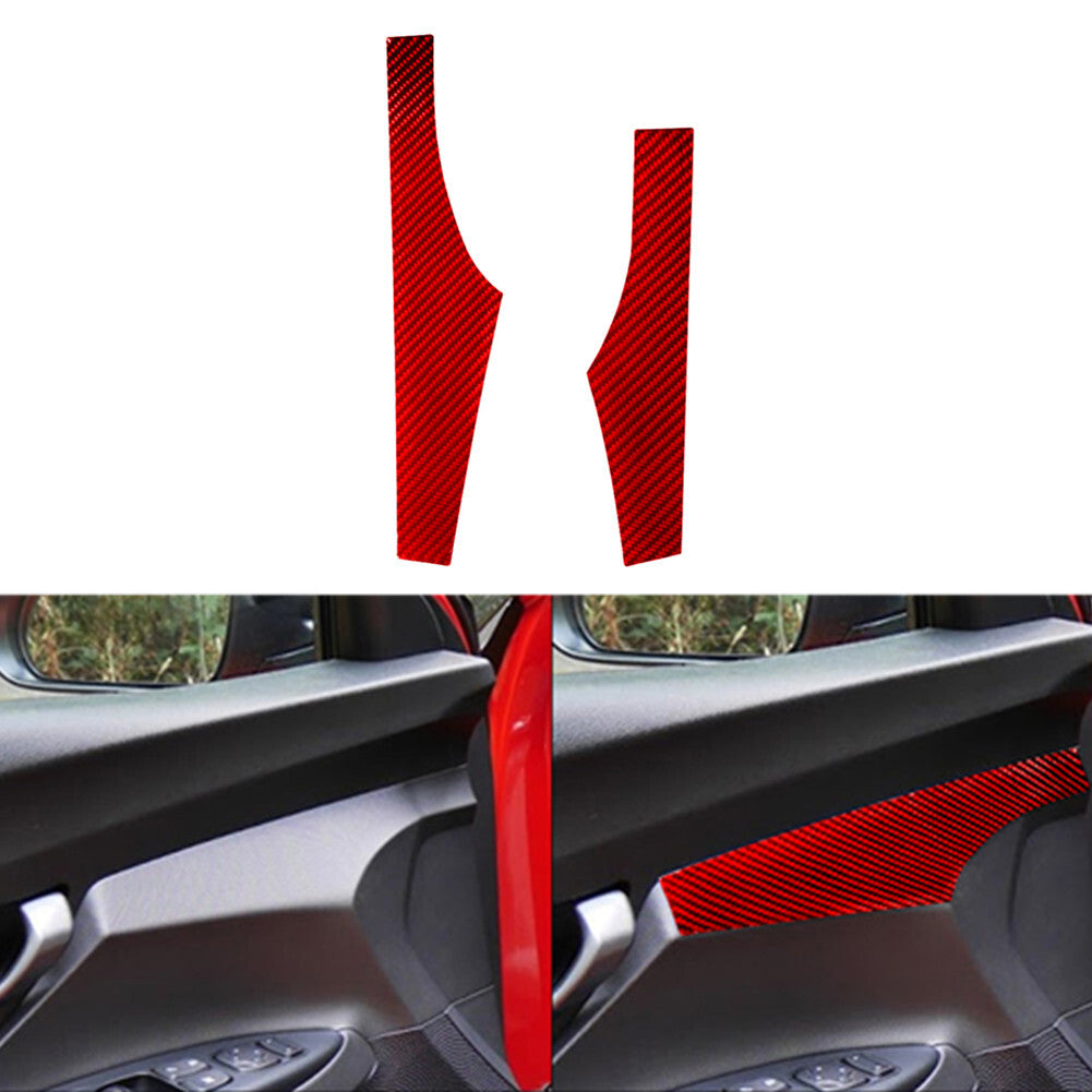 Red Carbon Fiber Full Sets Trim Cover Kit for Hyundai for Veloster JS 2019-2022