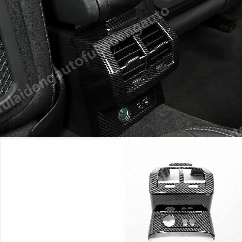 Interior Rear Armrest Box Air Outlet Frame Anti-kick Cover for Audi Q3 2019-2023
