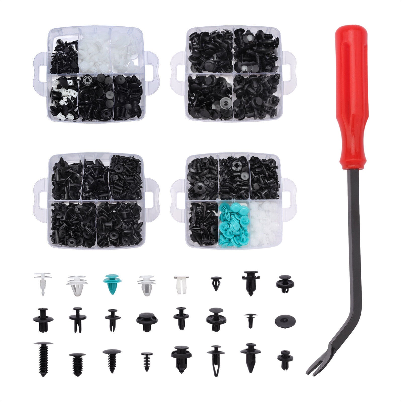 Automotive retaining clips, automatic fasteners, push-button decorative clips, rivet pins, bumper 801P box set