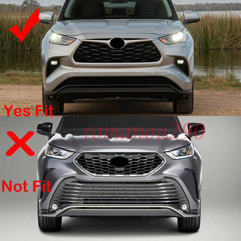 3pc Carbon fiber Front grille grille frame cover for Toyota Highlander 2020-2023