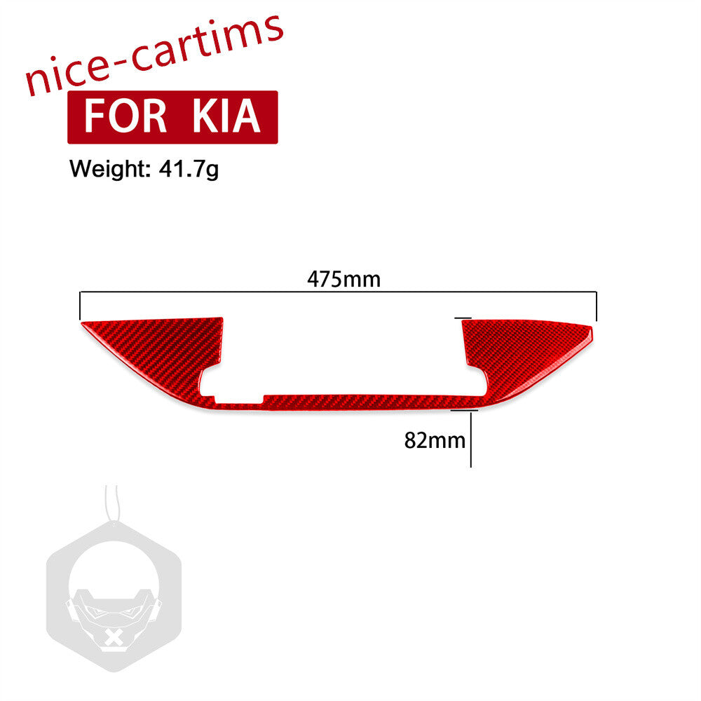 for Kia Stinger 2019-23 RHD 8 inch Navigation LCD Display Screen Trim Red Carbon