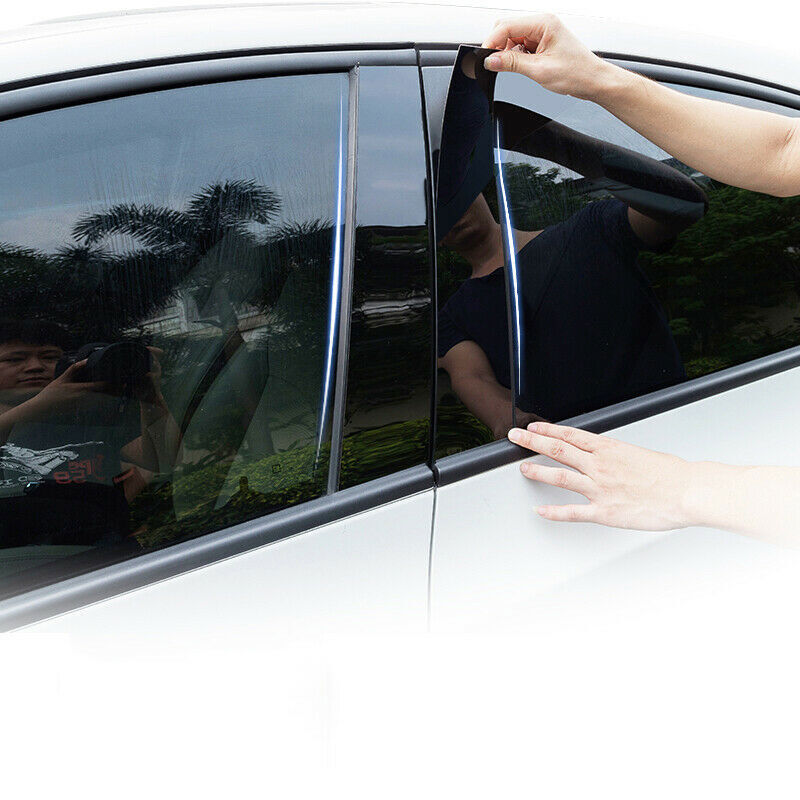 6P Black Pillar Trim for Jeep Cherokee 2014-2020 Set Door Cover Piano Post Decor