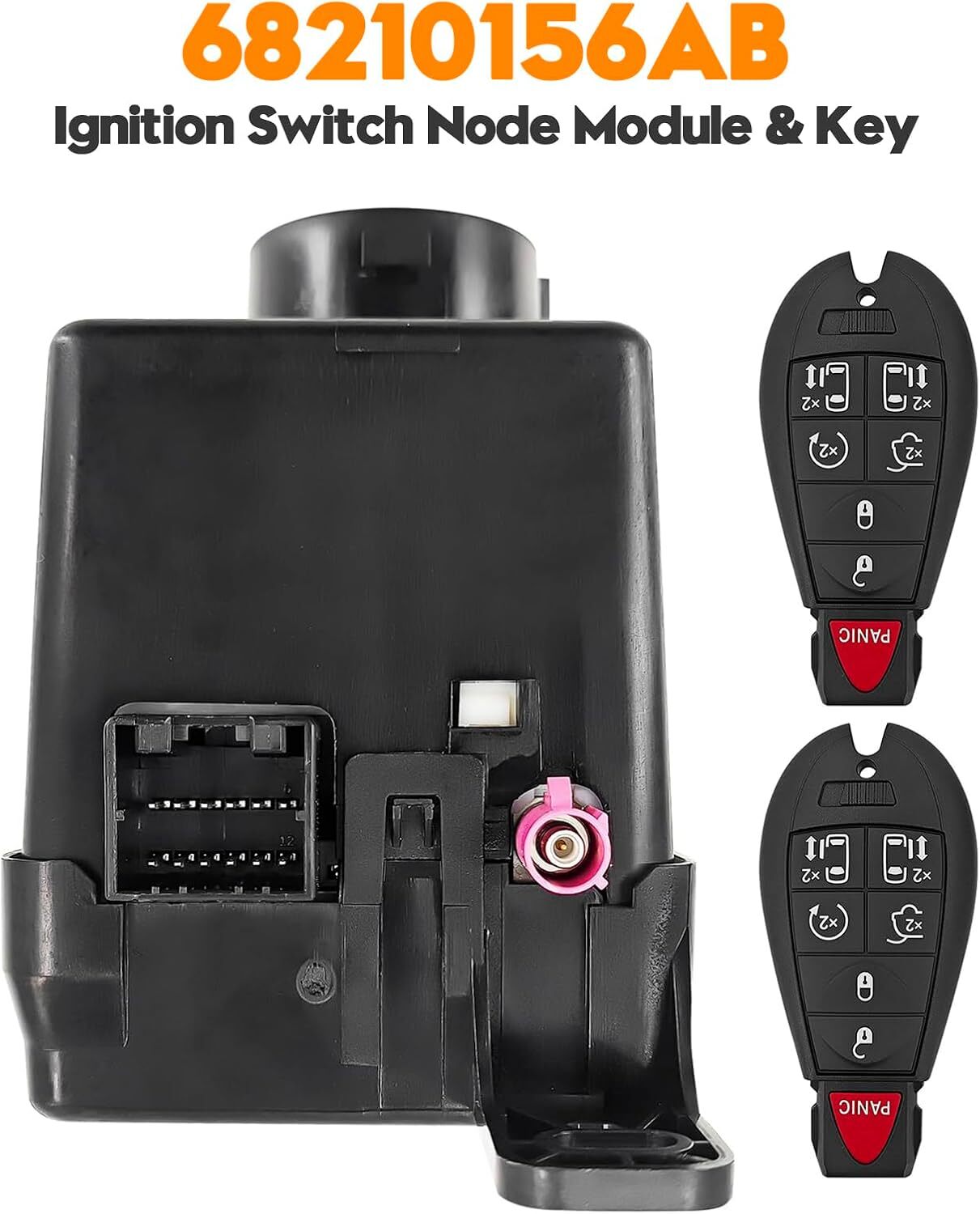 Wireless Ignition Node Module W/ 2 Keys for Chrysler Town  Country 68210156AB