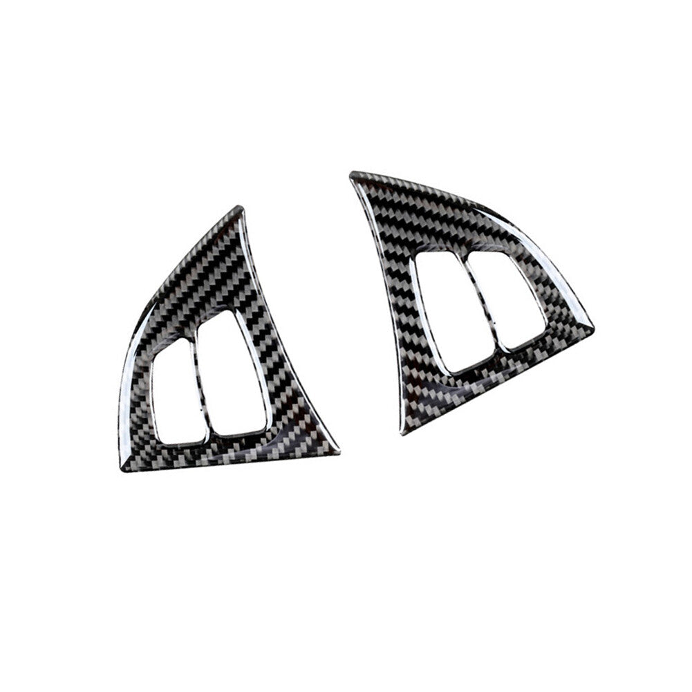 2x Carbon Fiber Steering Wheel Frame Cover Trim for BMW X5 E70 X6 E71 2008-2013