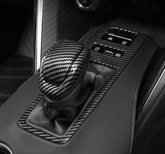 Carbon Fiber Color Console Gear Shift Knob Cover Trim for Toyota Venza 2021-2023