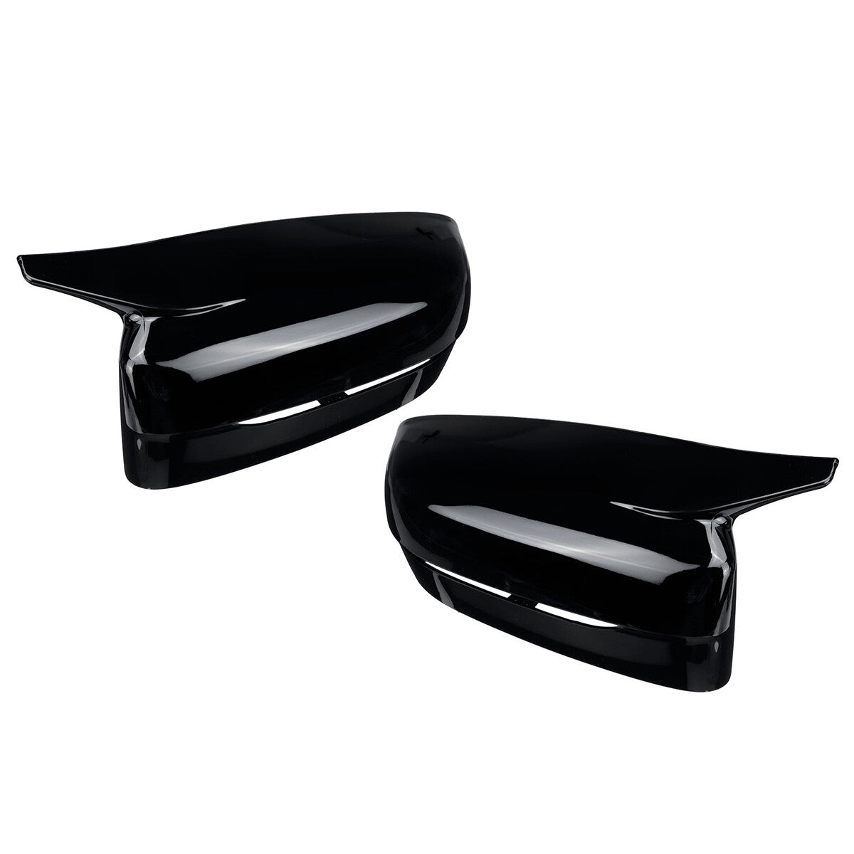 Replacement mirror cover for BMW G30 and G20 cars, M-type side wing, glossy black, 17-20
