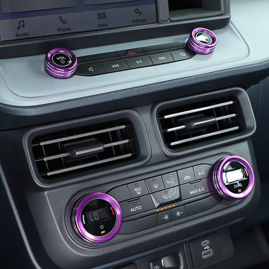 AC Air Condition Headlight Radio Switch Knob Trim Ring for Ford Maverick 2022-23