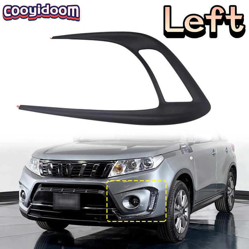Left Front Fog Light Cover Grill Trim ABS Decorative for Suzuki Vitara 2016-2020