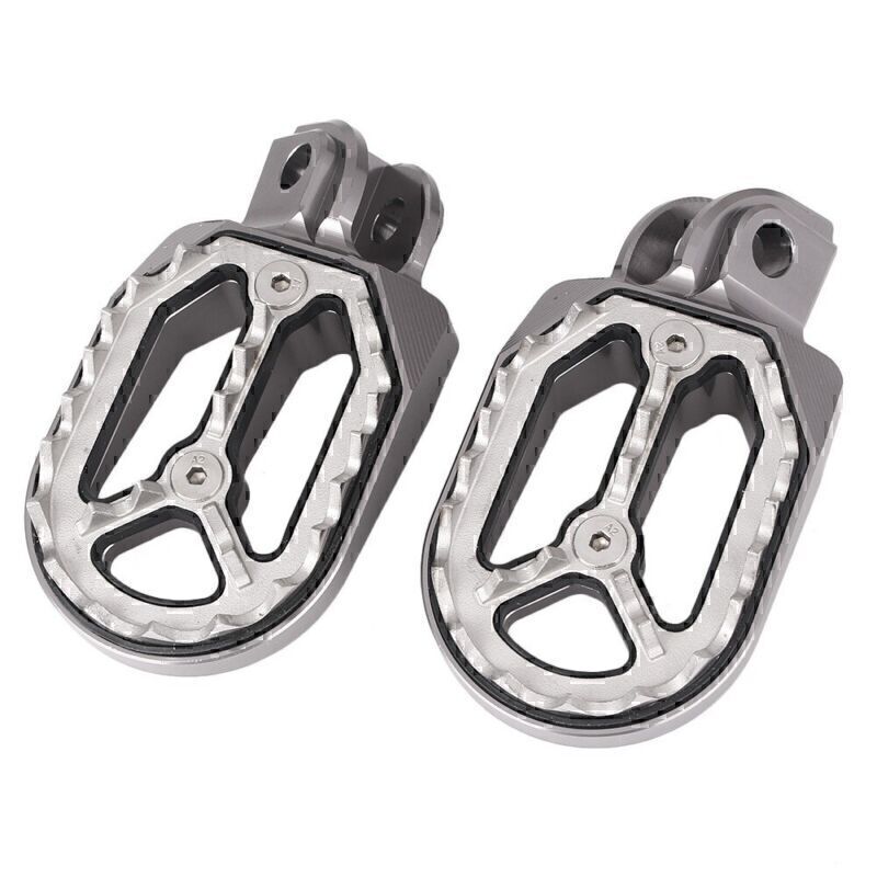 2x Gray Dirt Bike Foot Pegs Fit Husqvarna/ 85cc-530cc ALL 2005 2006 2007-2015