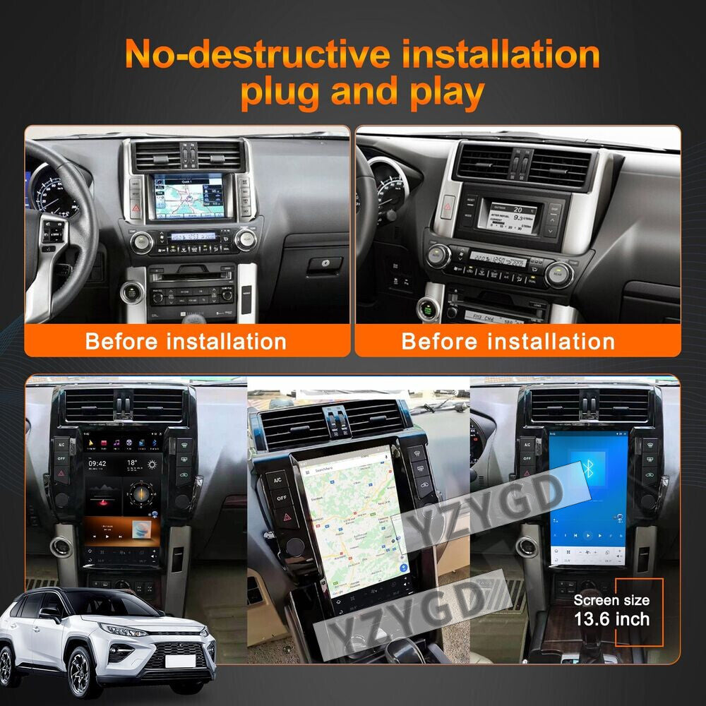 for Toyota for Land Cruiser Prado 150 2010-2013 128GB Carplay Car Radio 2 Din Screen