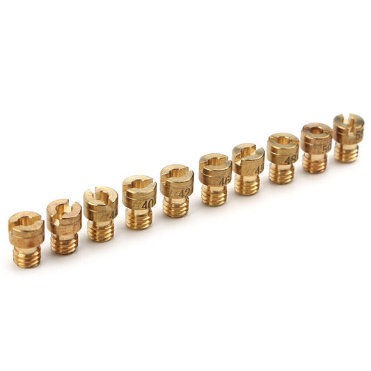 10X Main Jet M4 4mm Fit GY6 50cc 139QMB Scooter Keihin Carb PZ19 Size 40 42-58
