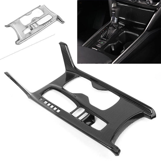 Carbon fiber gear shift box and cup holder cover suitable for 2018 for Honda Accord