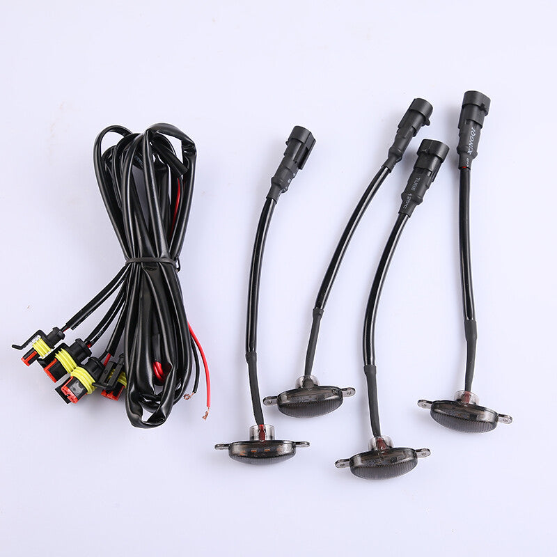 for Nissan Titan XD 2016-24 smoke Style Front Grill LED Marker Light Kit