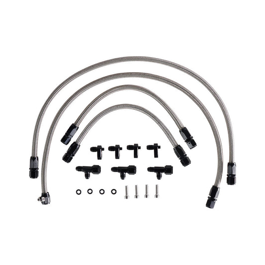 Steam ventilation hose coolant cross kit 4AN stainless steel for LS LSX LS1 LS2 LS6 LM7