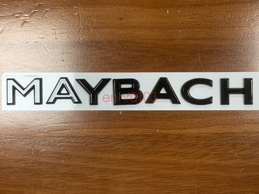 1PC Glossy Black for Mercedes for Maybach Letters Trunk Emblem Badge Sticker