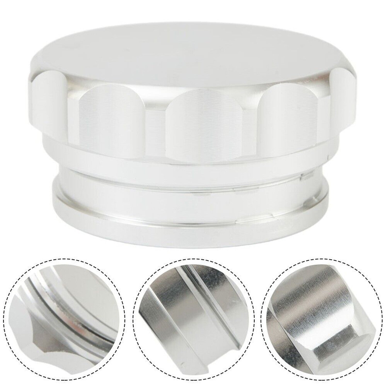 2Pcs 2 Aluminium Alloy Weld On Filler Neck And Cap Oil, Fuel, Water Tank Silver