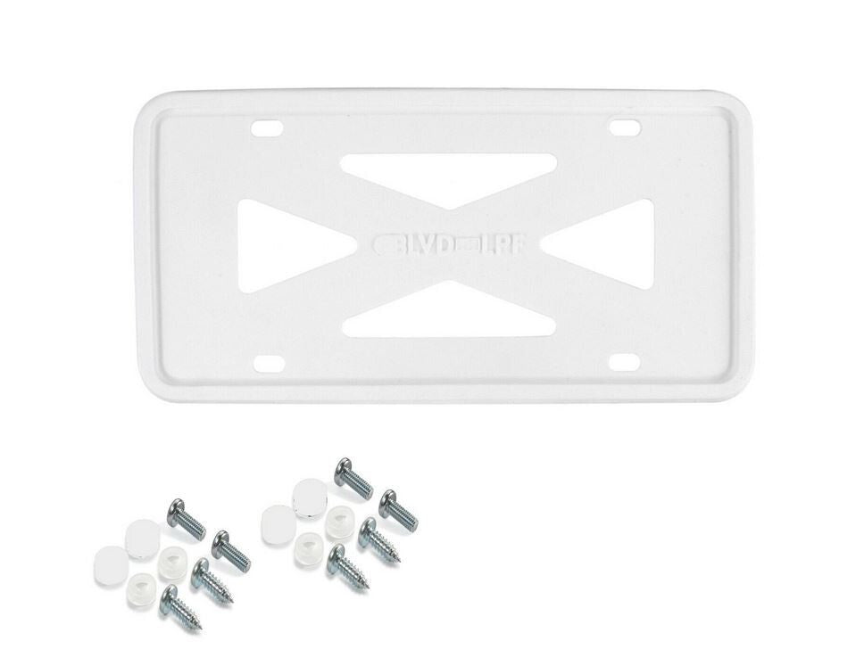 White silicone license plate frame cover cap rear boot for Chevrolet