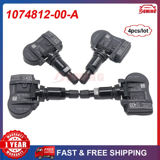 4Pcs New Tire Pressure Sensor TPMS for Tesla Model 3 for Model S Model X 433MHz