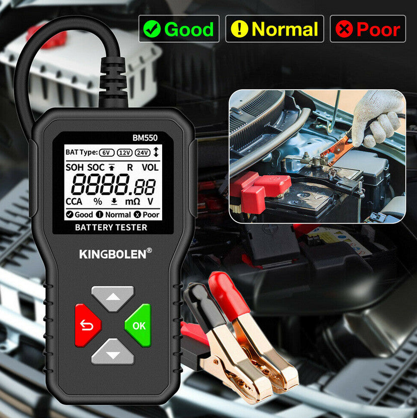 12V/24V Battery Tester, Diagnostic Tool, Scanner Analyzer 2000CCA for Chevrolet