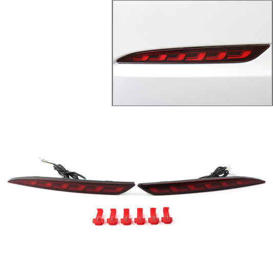 Rear Fog Lamp Brake Light Dynamic Turn Signal Reflector FIT for Tesla Model 3 17-22