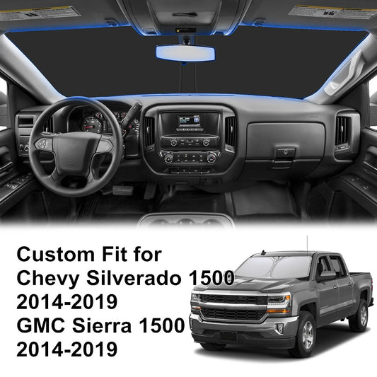 For 2014-2019 for Chevy Silverado Front Windshield Sun Shade Foldable Block UV Cover