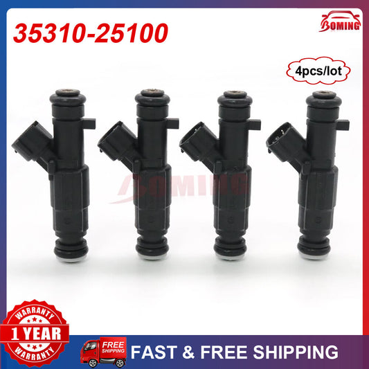 4x New 35310-25100 Fuel Injector Nozzle Fits For 1999-2006 for Hyundai SONATA ACCENT