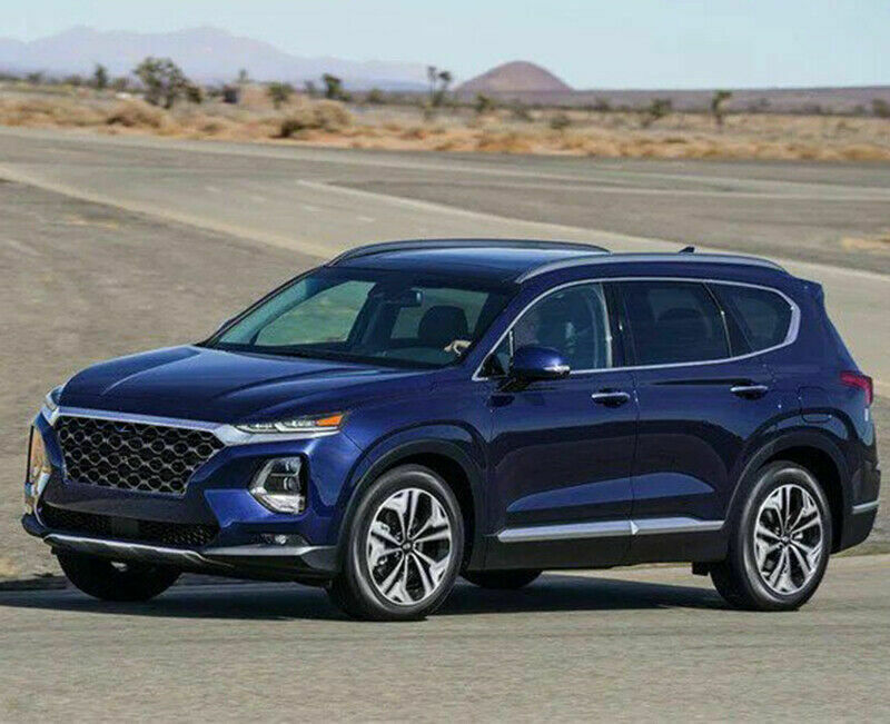for Hyundai Santa Fe 2019-2021 ABS Chrome Body Side Door Molding Liner Trim 4Pcs