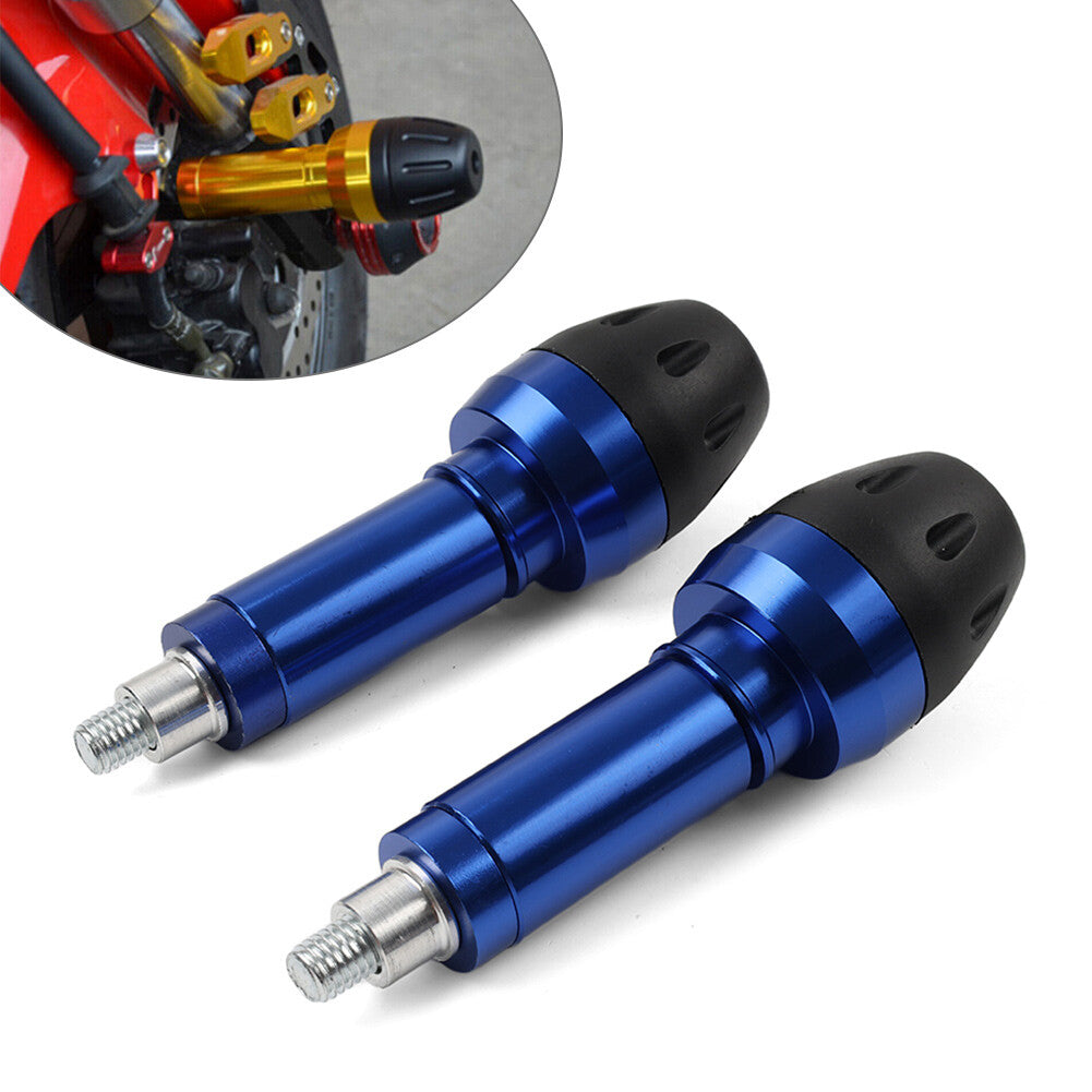 Blue 8MM 10MM Universal Motorcycle Exhaust Frame Slider Crash Falling Protector