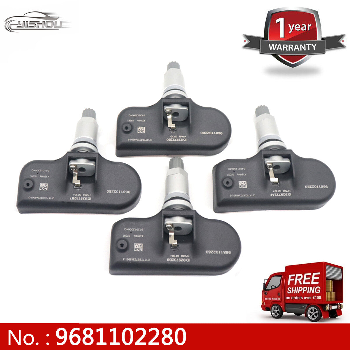 Kit 4 x 9681102280 is suitable for Volvo C30 C70 TPMS tire pressure sensors (9659452180) manufactured on June 13th.