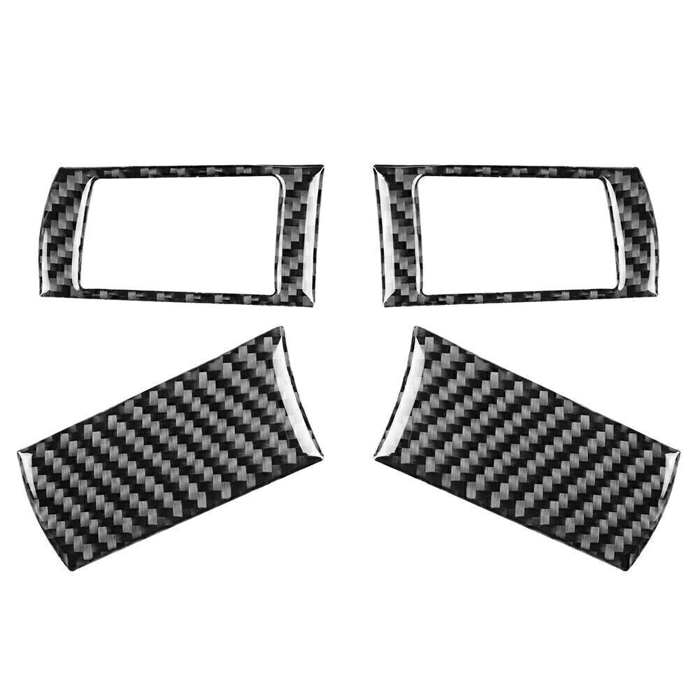 4 Pcs Carbon Fiber Steering Wheel Button Cover Trim for Dodge for Challenger 2008-10