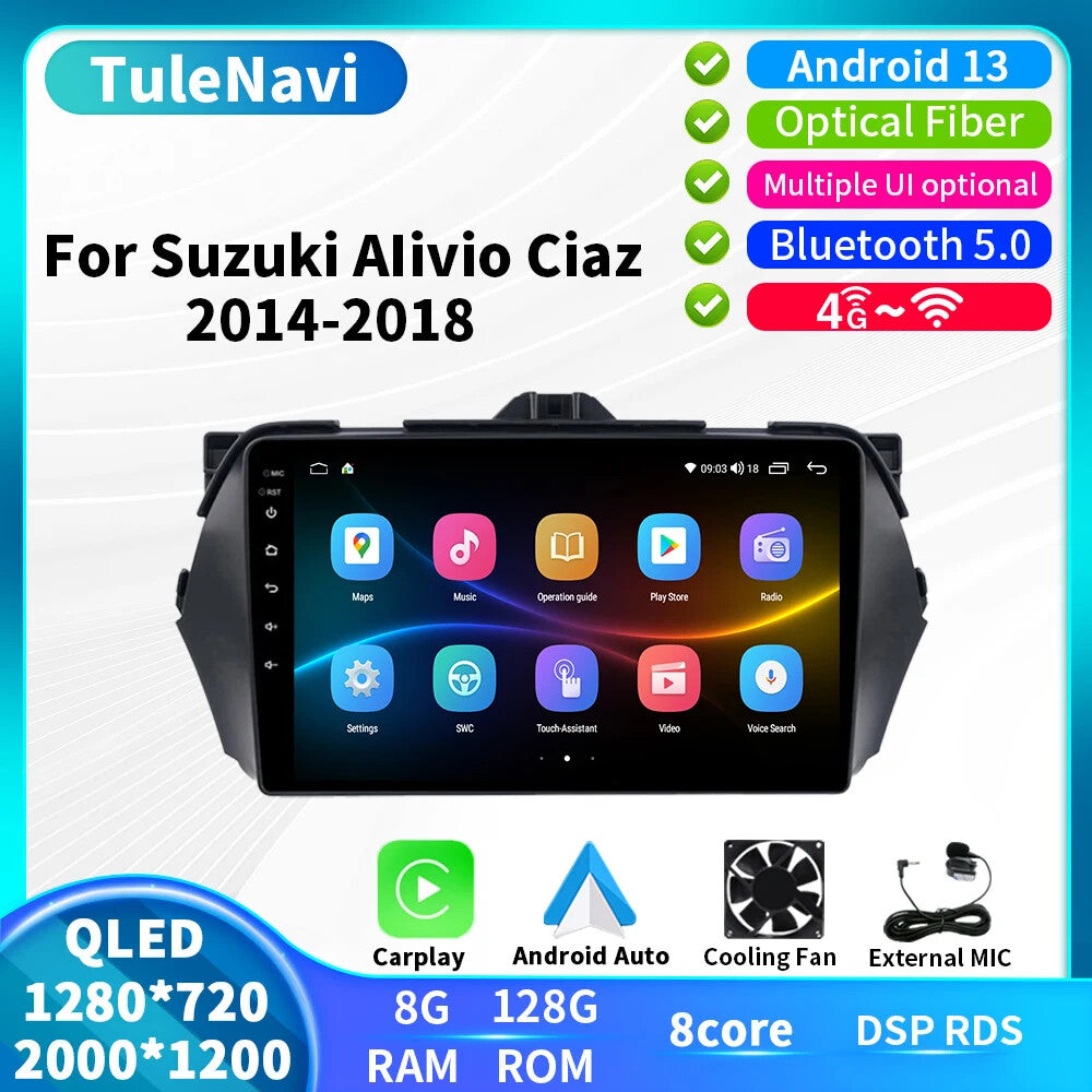 Android Car Radio for Suzuki Alivio Ciaz 2014-2018 CarPlay GPS Multimedia Player