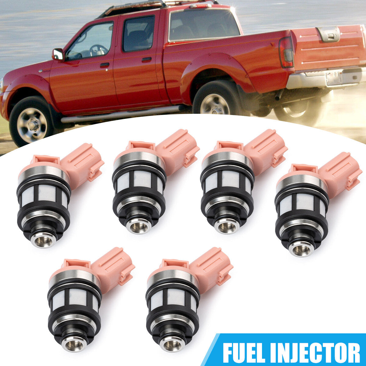 6x 166001800 Fuel Injectors for Nissan 1996-2004 Frontier Pathfinder Xterra 3.3L