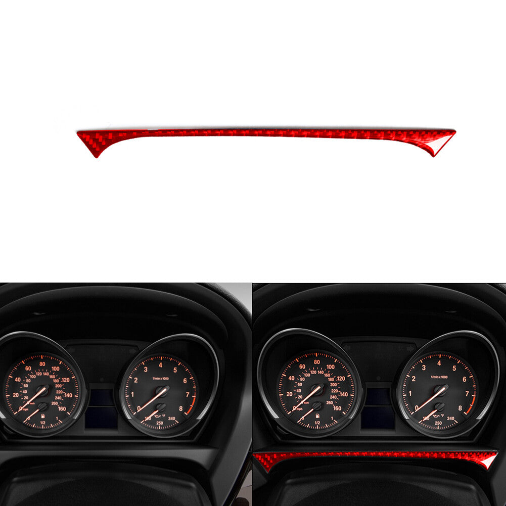 Red Carbon Fiber Below Speedometer Surround Cover Trim for BMW Z4 E89 2009-2016