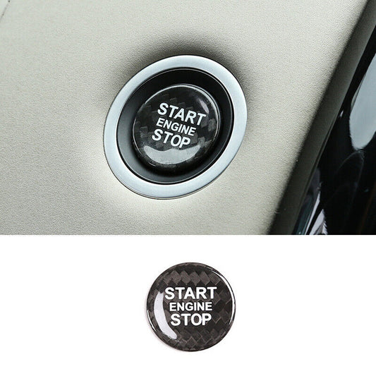 Start Button Ignition Switch Trim Real Carbon Fiber for Range Rover Sport 14-22