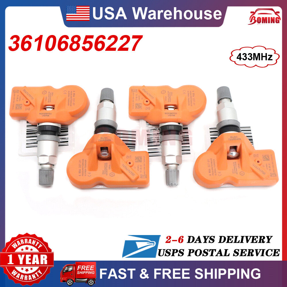 4X New TPMS TIRE PRESSURE SENSOR for BMW X3 X5 Z4 for MINI Cooper 433MHz 36106856227