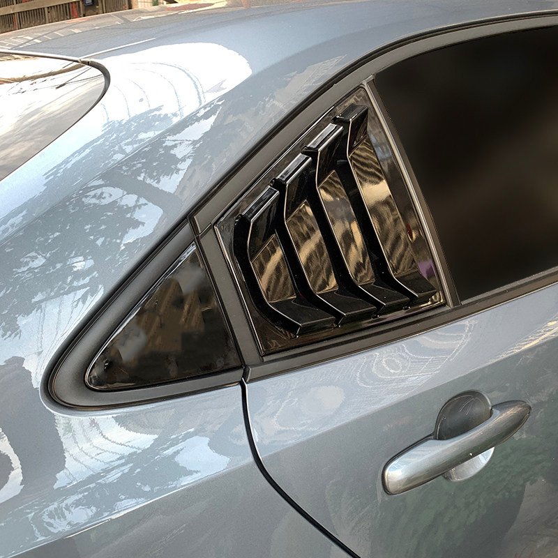 for TOYOTA for COROLLA 2019-2023 Sedan Black Window Louvers Rear Vent Cover Trims