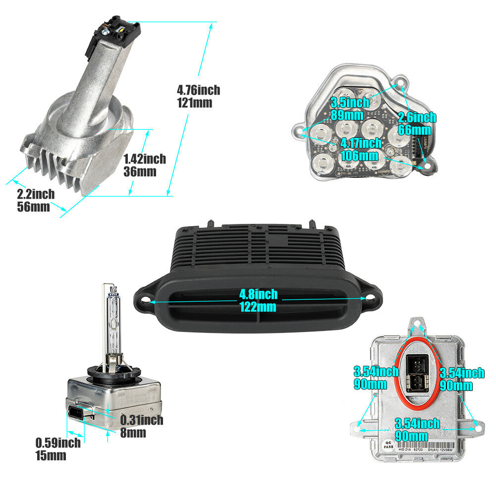 new left-side xenon ballast bulb LED module LH suitable for BMW 5 Series 528i 535i 550i 11-13