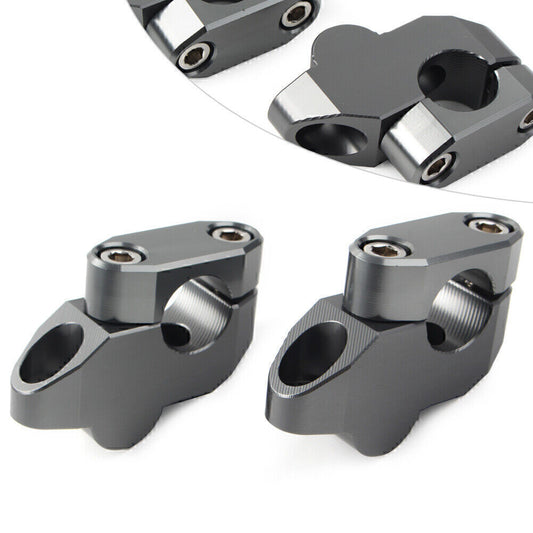 2pcs Motorcycle Handlebar Bar Extension Back Moved Up Handle Bar Riser Titanium
