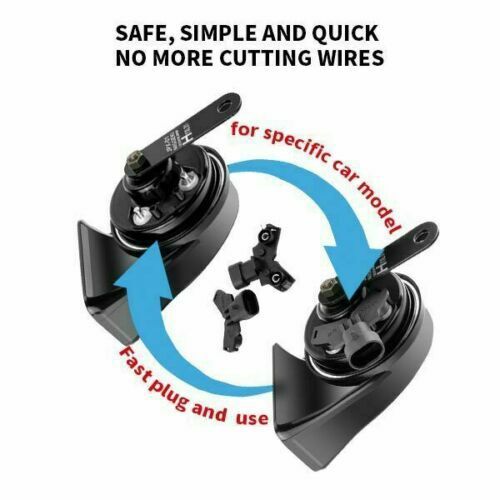 MrHorn 12v Eletric Horns for Nissan Versa Sentra Maxima Altima Leaf GTR 2PC