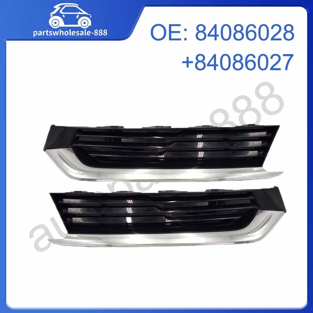 A pair of front bumper outer grille fog light trim bezels fit the for Cadillac CT6 2016-18