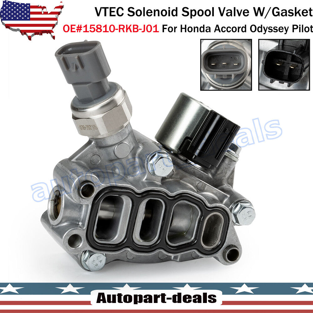 VTEC Spool Solenoid Valve W/Gasket 15810-RKB-J01 for Honda Pilot Accord Odyssey