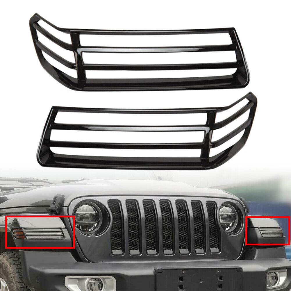 2pcs Front Wheel Eyebrow Light Decor Cover Trim for Jeep for wrangler JL 2018-2020