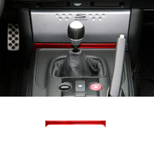 Red Carbon Fiber Below Radio Decorative Cover Trim for Honda S2000 2004-2009