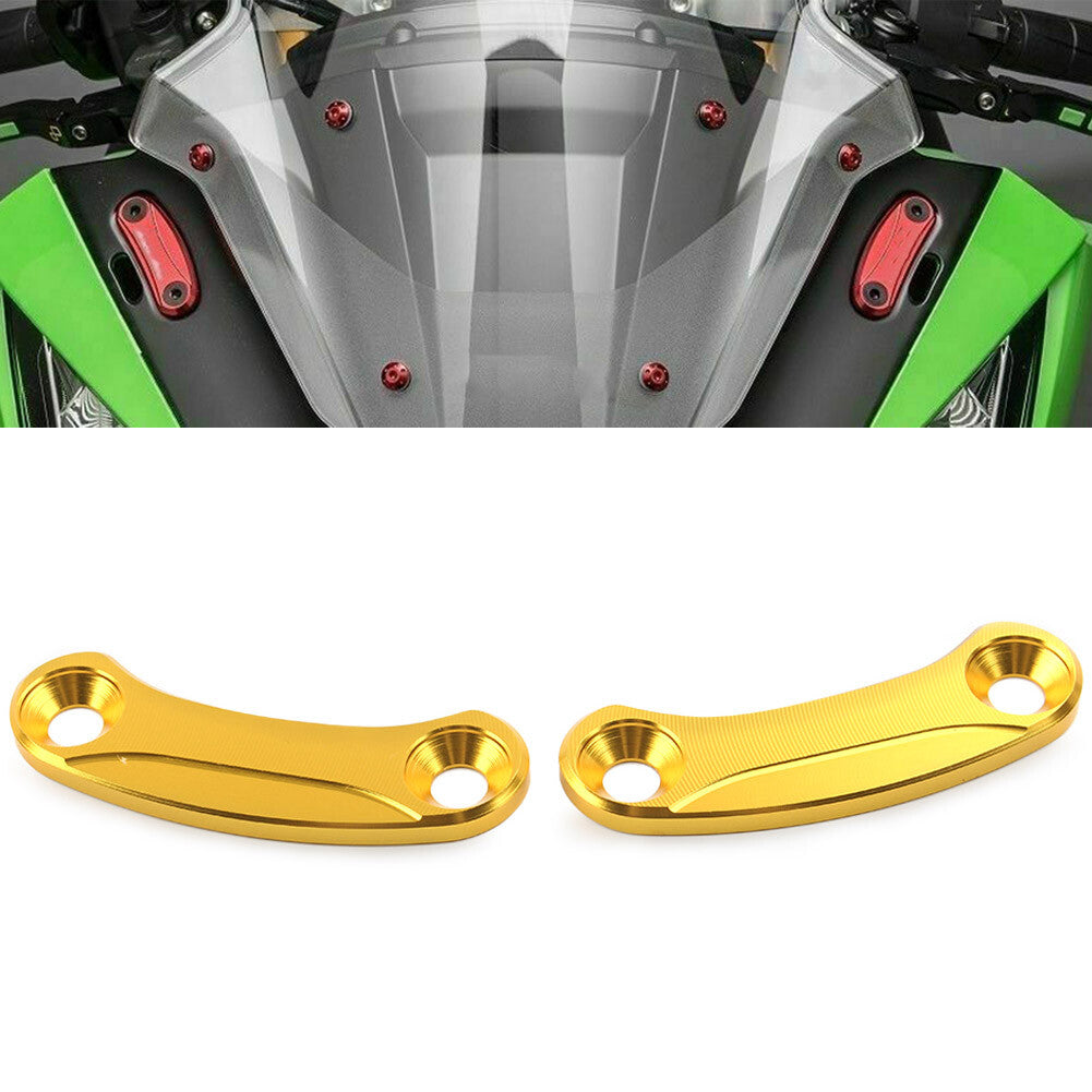 Motorcycle Rearview Mirror Block Off Base Plates Cover for Kawasaki ZX-10R 16-21