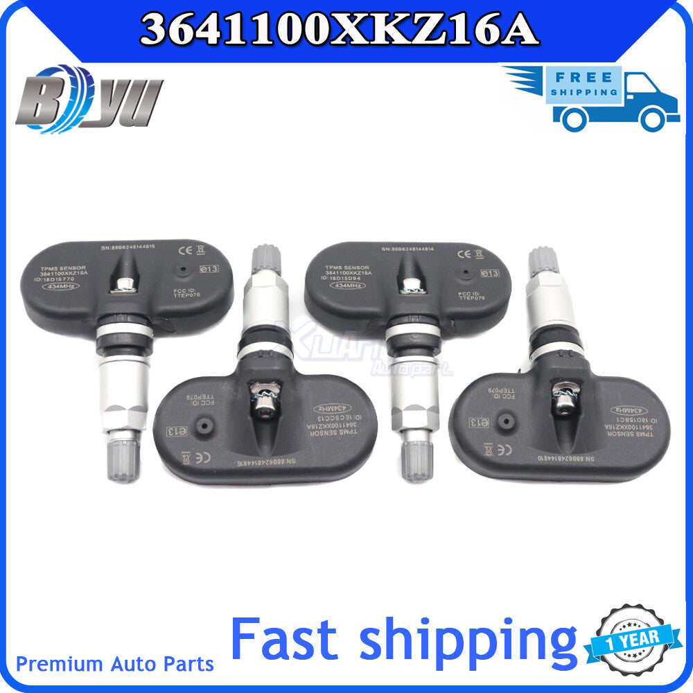 4-pack TPMS tire pressure sensors 3641100XKZ16A suitable for Great Wall for Haval H6 M6 11-20