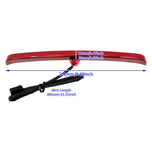 Red LED Fender Blades Brake Running Light Fit for Harley Trike Tri Glide 09-2023
