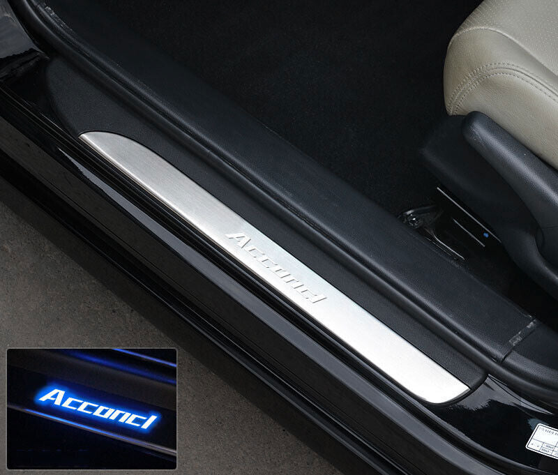 for Honda Accord 2014-2017 LED Illuminated Car Door Sill Scuff Plate Guard Cover